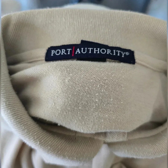 Light Beige Port Authority Polo Shirt in Mens XL - Picture 6 of 6